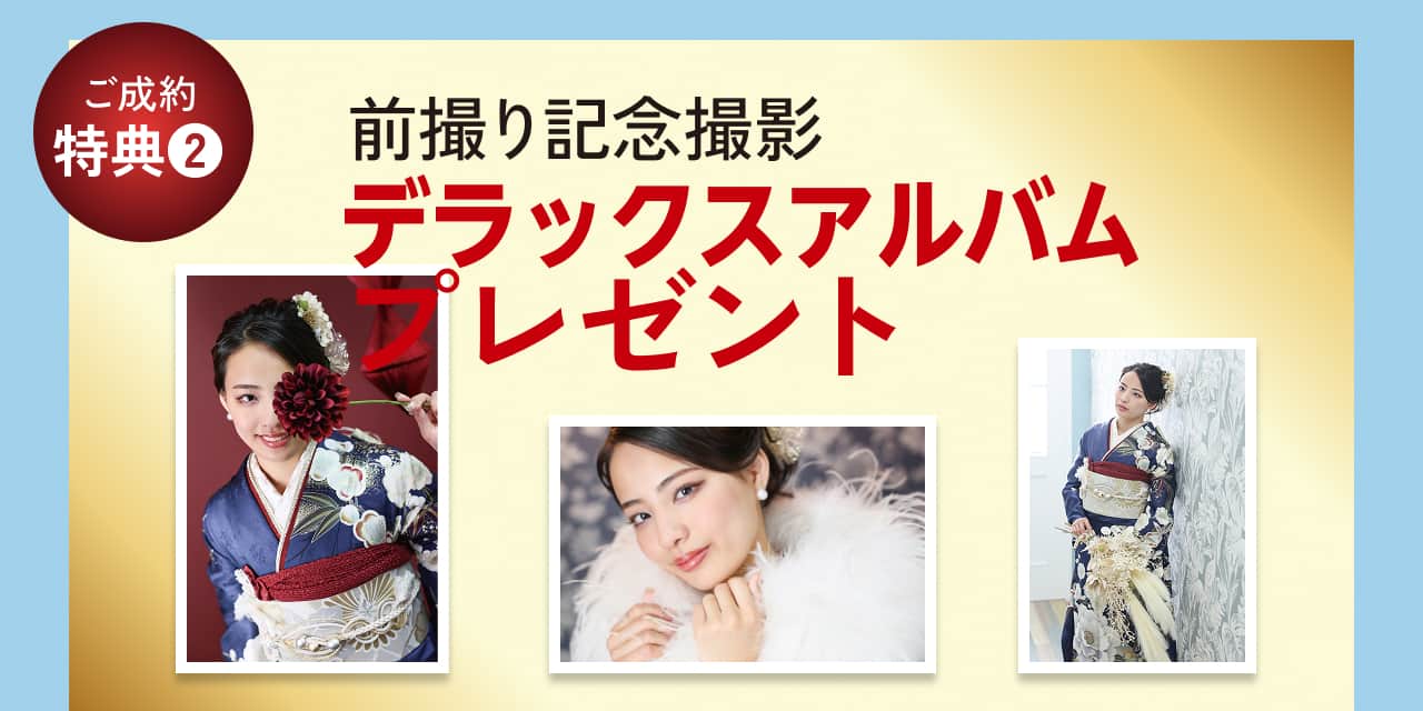 前撮り記念撮影 デラックスアルバムプレゼント