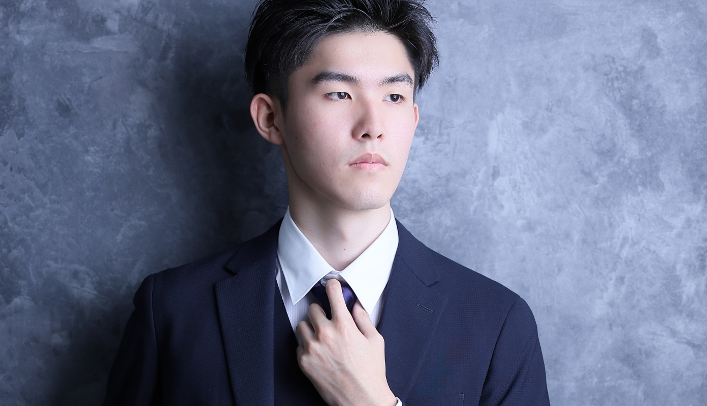 成人式男性スーツスタジオ写真撮影