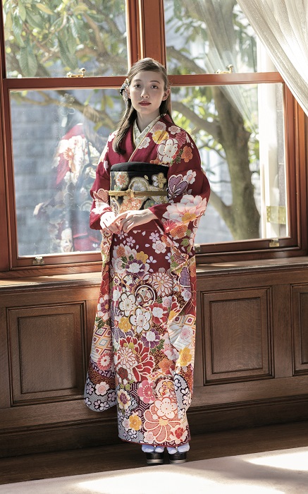 赤色振袖
